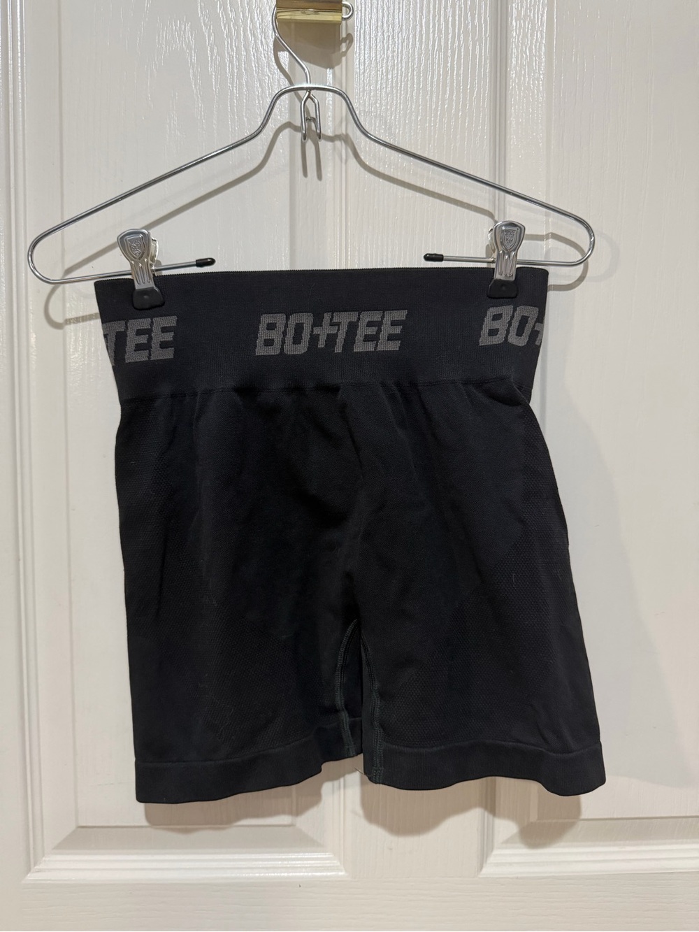 BO+TEE Black Women's Bike Shorts with Branded Waistband